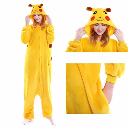 Unisex Pikachu Onesie Kigurumi Animal Pajama Adults Costumes