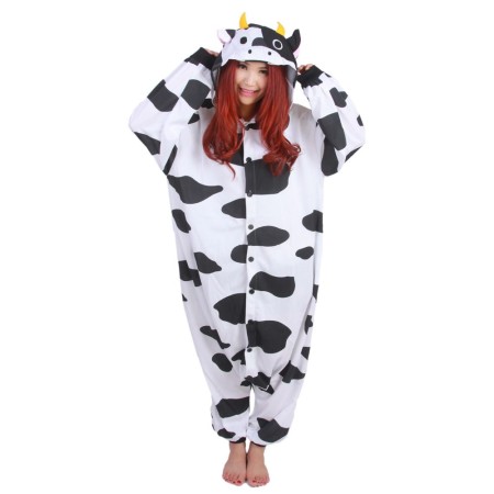 Milk Cow Kigurumi Onesie Unisex Flannel Animal Pajamas