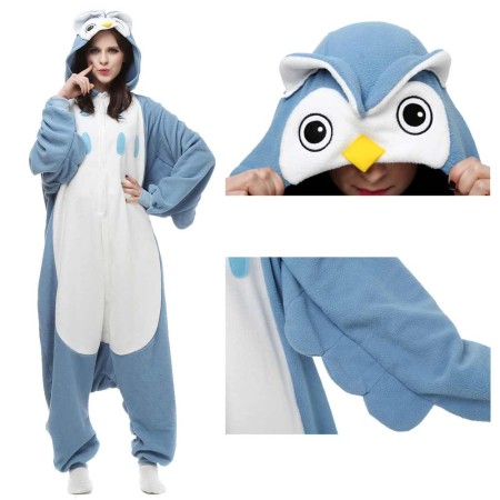 Unisex Owl Onesie Kigurumi Animal Flannel Pajamas