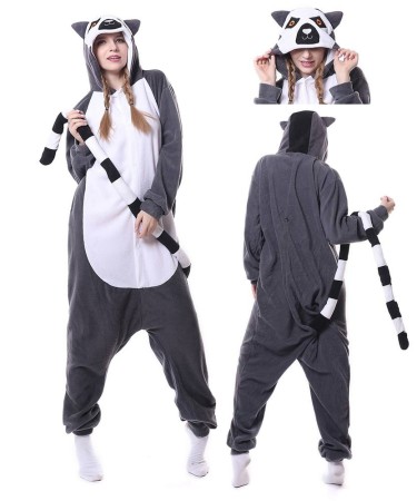 Lemur Kigurumi Onesie Pajama Adults Animal Costumes