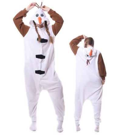 Olaf Onesie Pajama Adults Animal Costumes